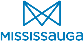 City of Mississauga logo: Mississauga symbol in blue, with Mississauga written in blue under the symbol, supporters of Crane Creations Theatre Company and puppet show, Theatre tickets coming soon