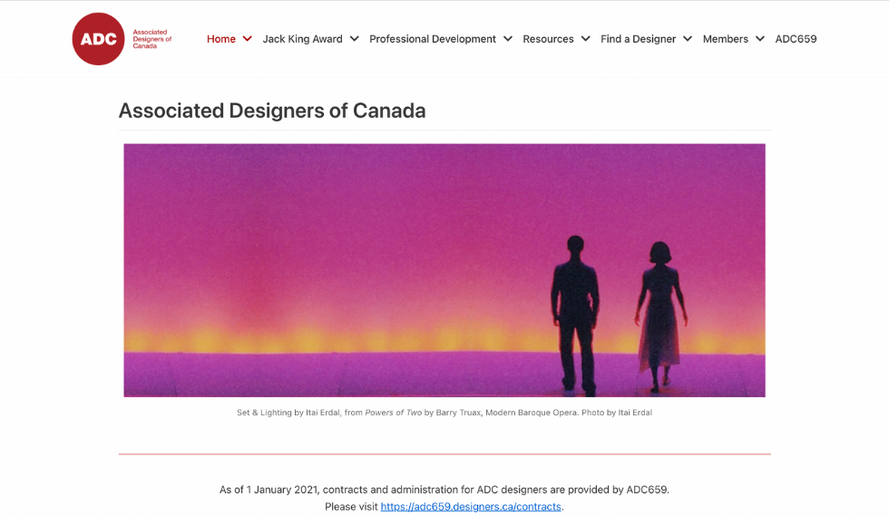 Associated Designers Of Canada - Crane Creations Theatre Company
