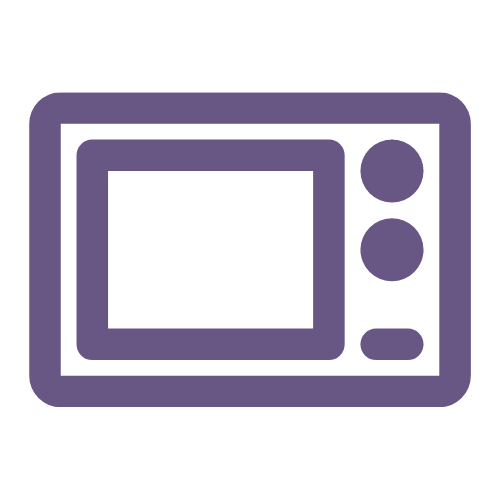 Rent out space: Equipment icon, a Microwave in purple