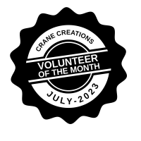 Volunteer of the month sticker - July